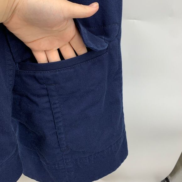 J Crew Peacoat Womens 4 Navy Double Breasted Heavyweight Cotton Twill Jacket - Picture 5 of 14